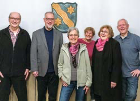 Unser Seniorenbeirat (v. l.) Bernd Deußer, Karl Scholl, 1. Vorsitzender, Inge Kasten, Irmgard Merita, Irene Spörl, 2. Vorsitzende, sowie Wolfgang Kasten, Schriftführer