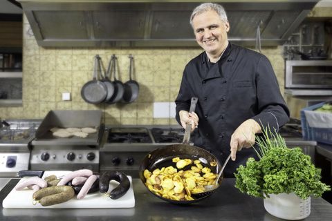 Chef Thomas Horn am Herd