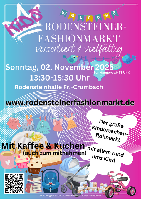 Flyer Rodensteiner Fashionmarkt Kids am 02.11.25